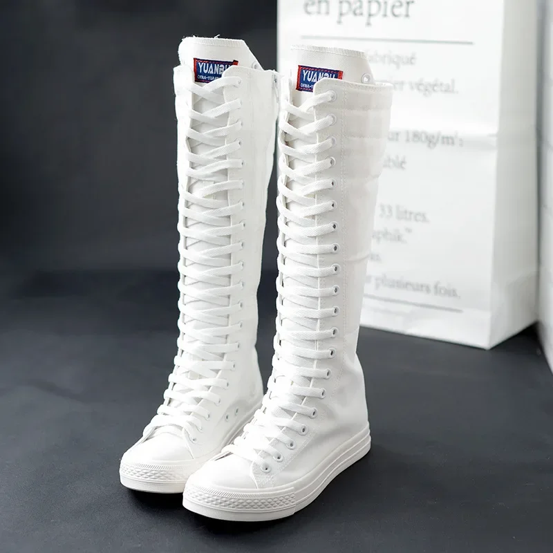 Canvas Knee High Boots