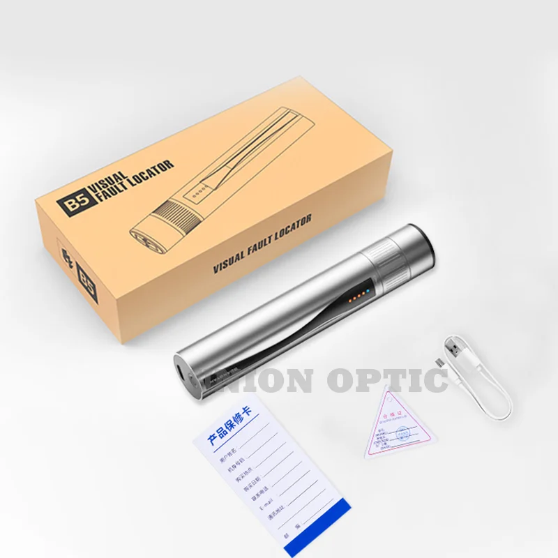 B5 Visual Fault Locator Kit 30mW 30KM VFL Optical Fiber Red Light Pen for Network Cable Test Optic Source Tester Detector Meter