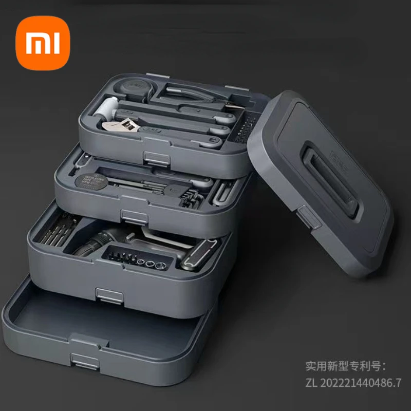 

Xiaomi Greener Box Home Layered Toolbox Set Home Multifunctional Maintenance Tool Combination Electric Drill Pliers Knife Wrench