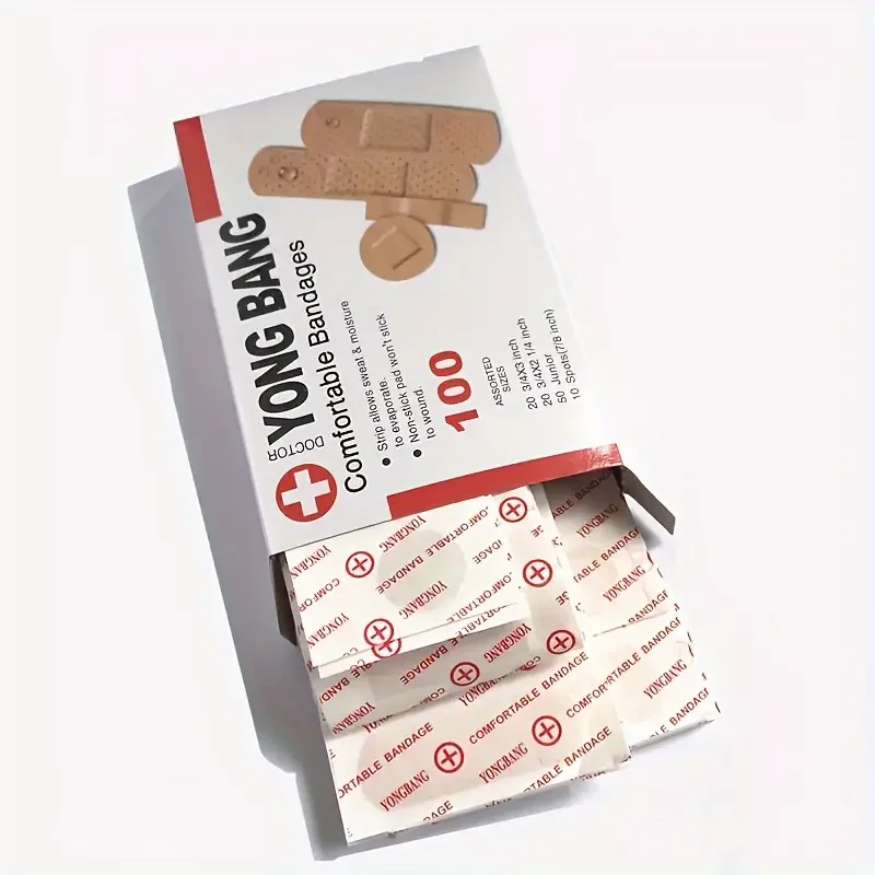 Medical Wound Adhesive Paster Keep Wounds Secure Four Piece Set Bandages Breathable Nose Bridge Patch Acne P 100pcs