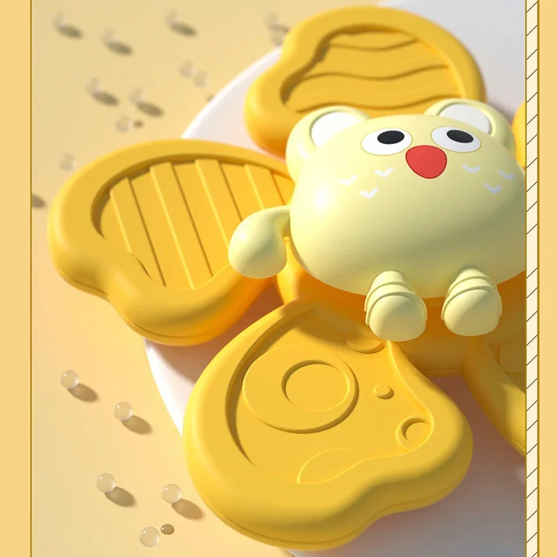 Baby Bath Toys Funny Bathing Sucker Spinner Suction Cup Cartoon Rattles Fidget Educational Toys For Children Boys Gift
