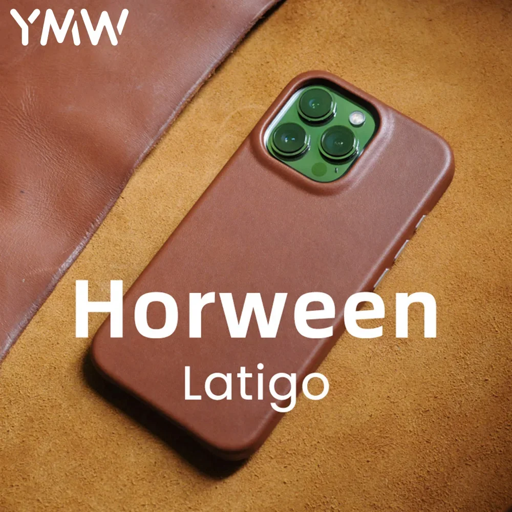 HORWEEN レザー ケース Modern Leather Case - iPhone 15 Pro | Black | Horween | NOMAD®