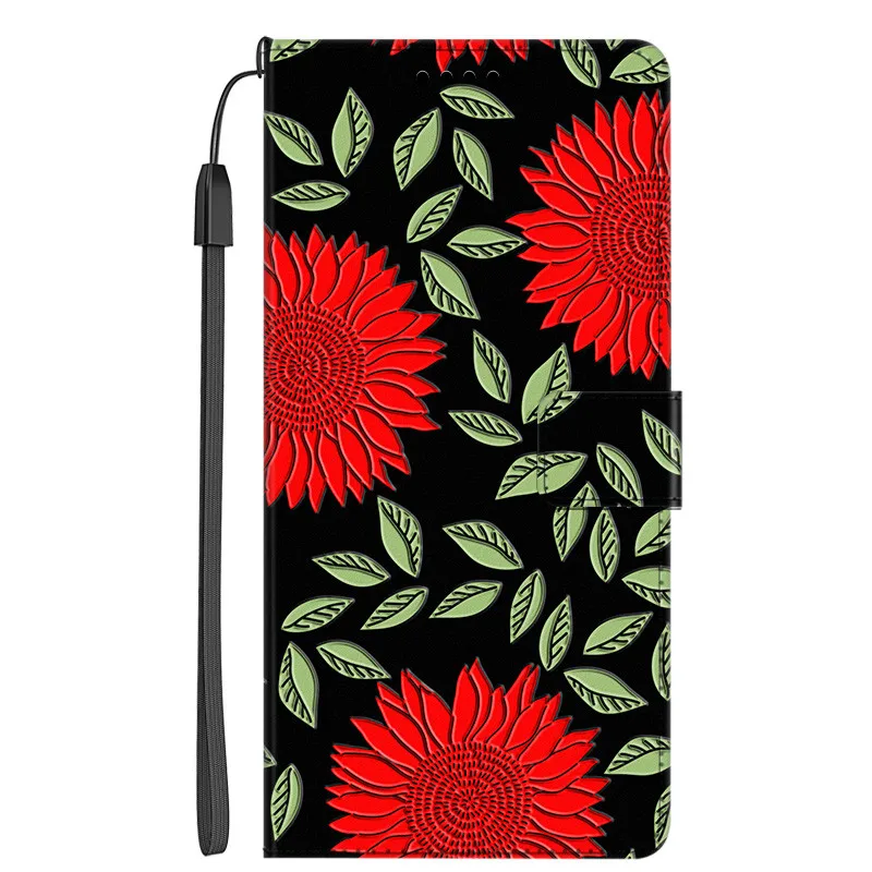 Leather Flip Case - Shockproof Magnetic Wallet Book Cover