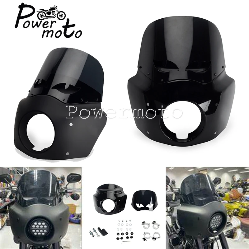 

Мотоциклетный 12-дюймовый чехол на лобовое стекло, ветровое стекло, вилка, обтекатель для фар Harley Dyna Super Glide Wide Glide Street Fat Bob