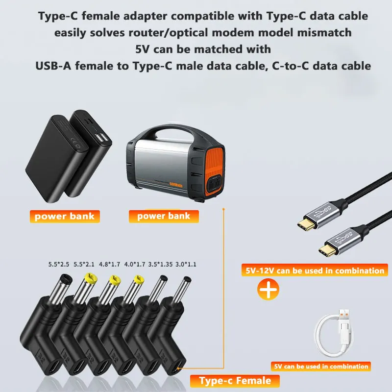 Universal USB-C Power Adapter: Type-C PD to DC Charging Converter