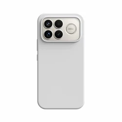 Premium Liquid Silicone Shockproof Soft Back Phone Case - Fashion Minimalist Skin - Friendly Design - Poco F8 ultra (White)