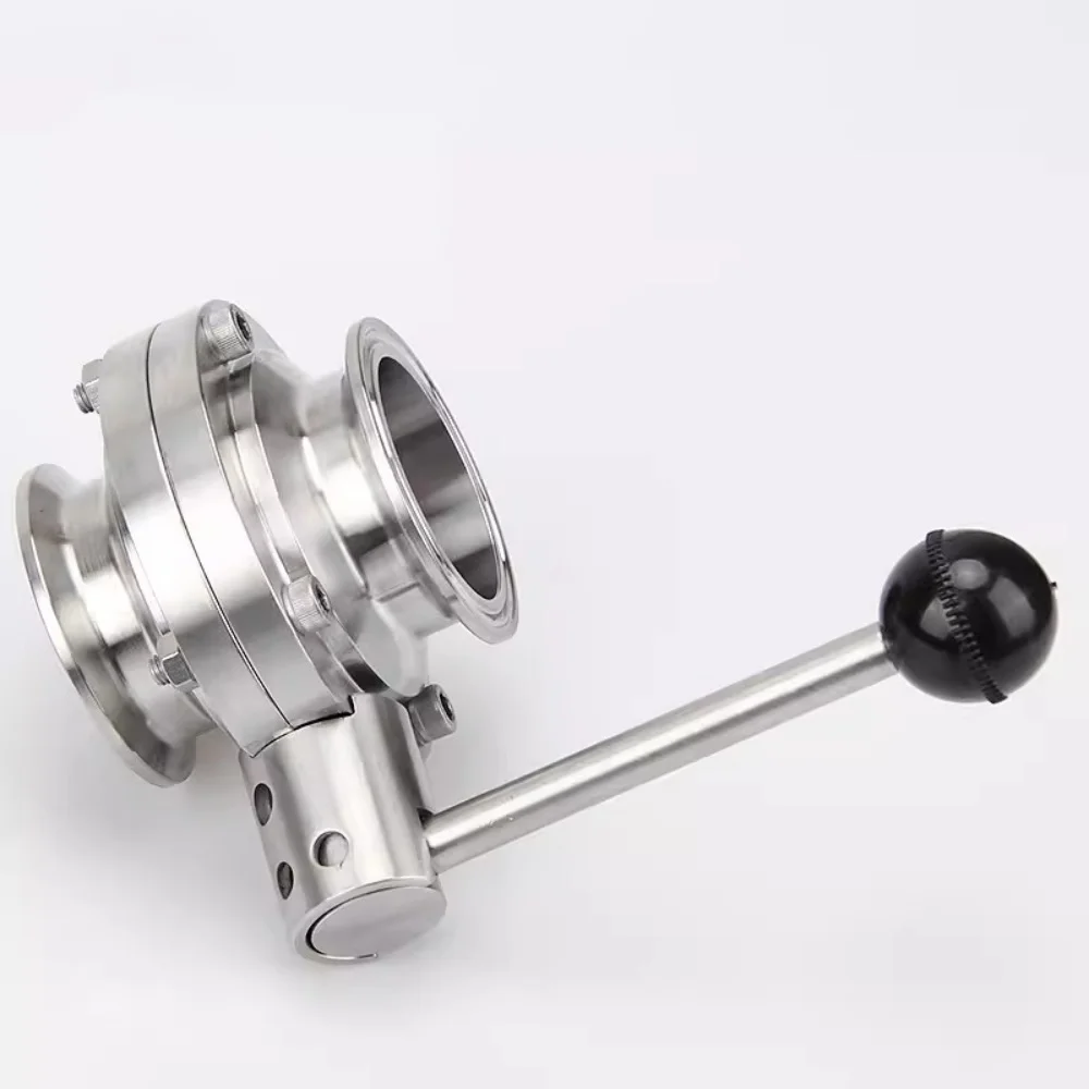 1.5"(38mm) Ferrule 50.5mm Tri Clamp Butterfly Valve Sanitary 304 Stainless Steel For Homebrew Beer Dairy Product