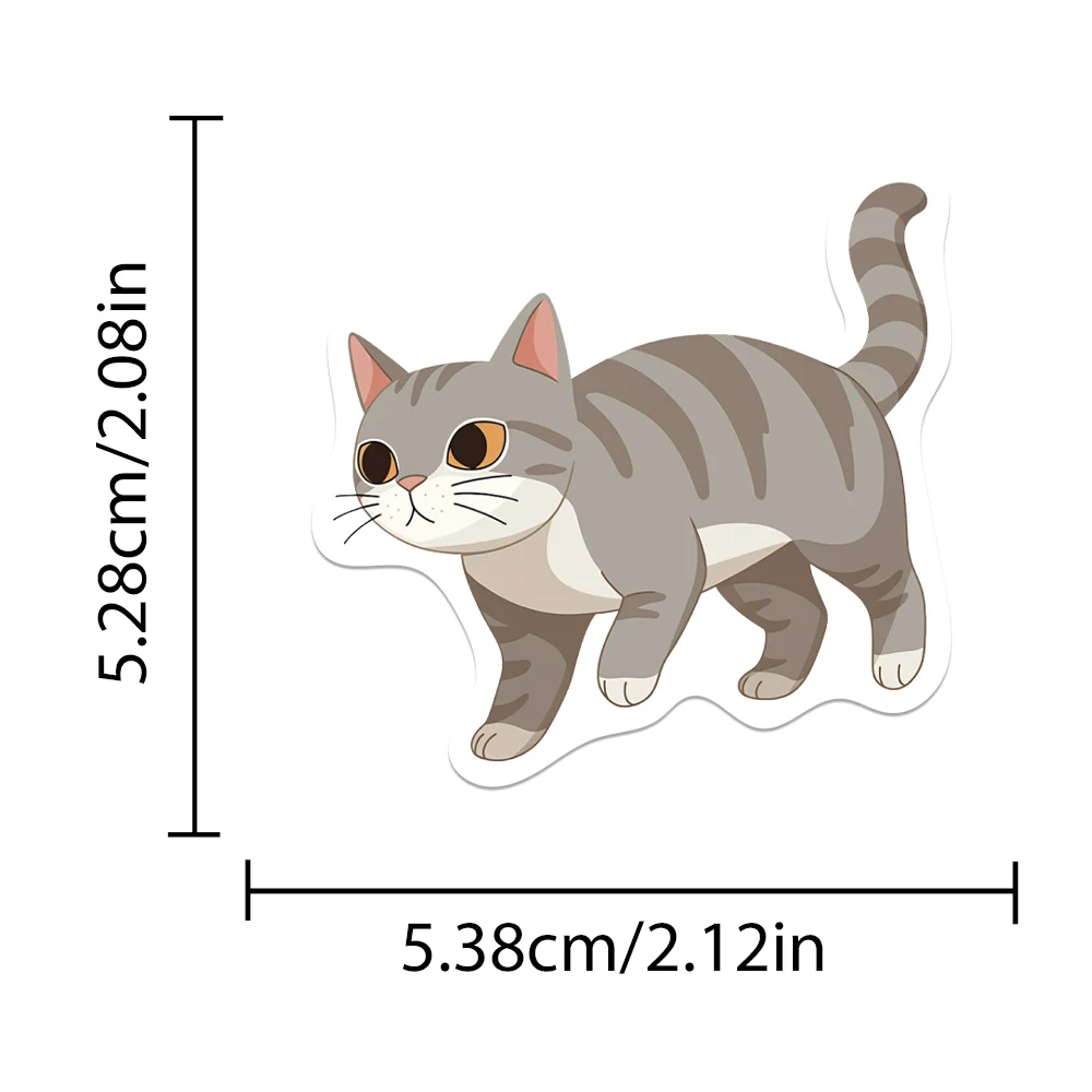 50 stücke Cartoon Nette Katzen Aufkleber Aufkleber Für Laptop Notebook Skateboard Gitarre Helm DIY Ästhetische Aufkleber Kreative Geschenke – Detail 12