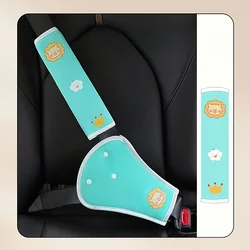 Luxury Car Seat Belt Shoulder and Belly Protector - Soft, Comfortable, and Easy - to - Remove Travel Companion (Green)