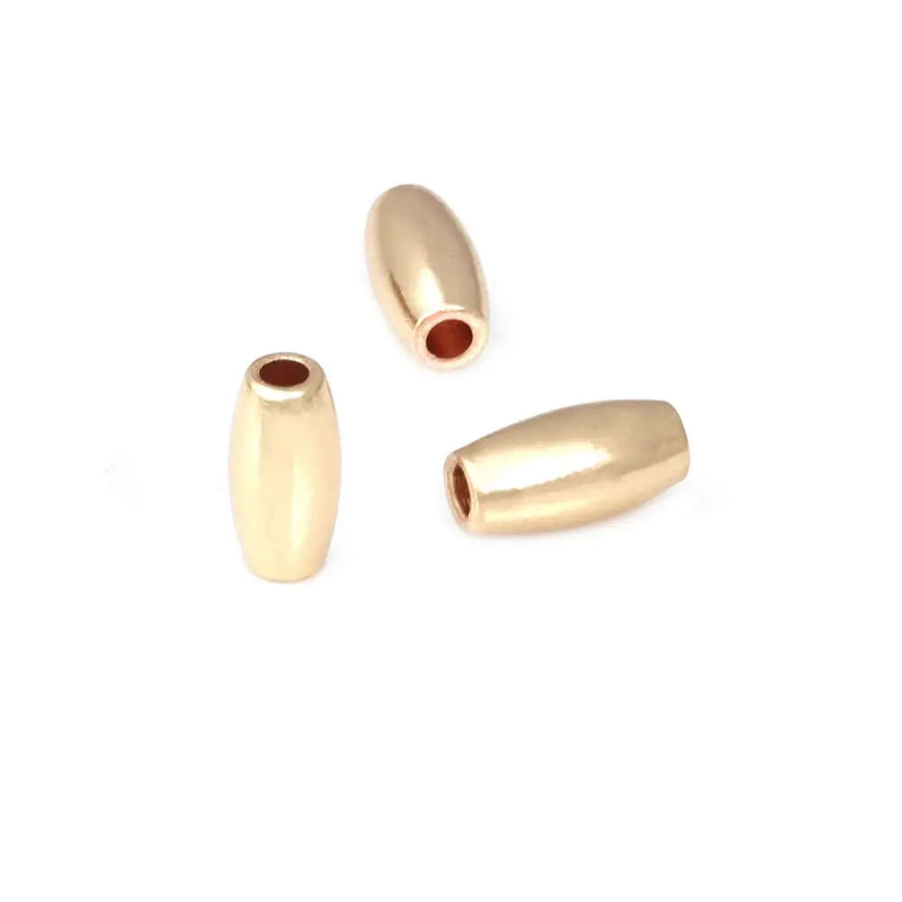 Cuentas de Brass Doradas de 18K Diseño Ovalado Cilíndrico Suministros para Hacer Joyería DIY - details 39