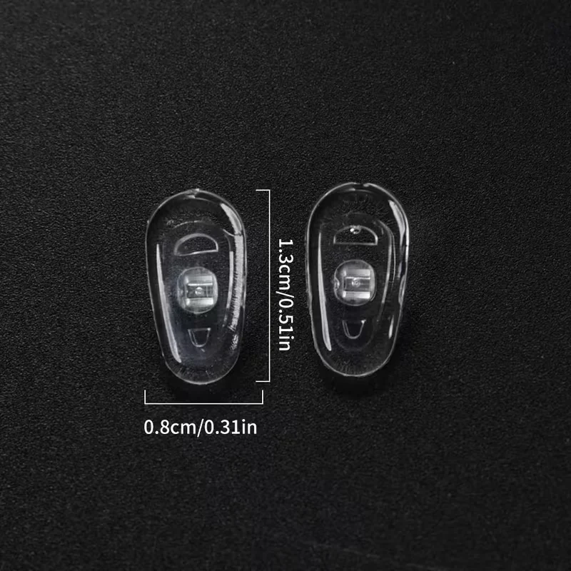 20개 10쌍 안경 코패드, 업그레이드된 부드러운 실리콘 에어셀 안경 코패드, 에어 오벌 실리콘 안경 코패드