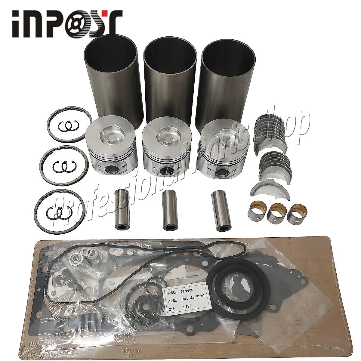 

3TNV86 Overhaul Rebuild Kit For Yanmar 3TNV86CT Repair Kit