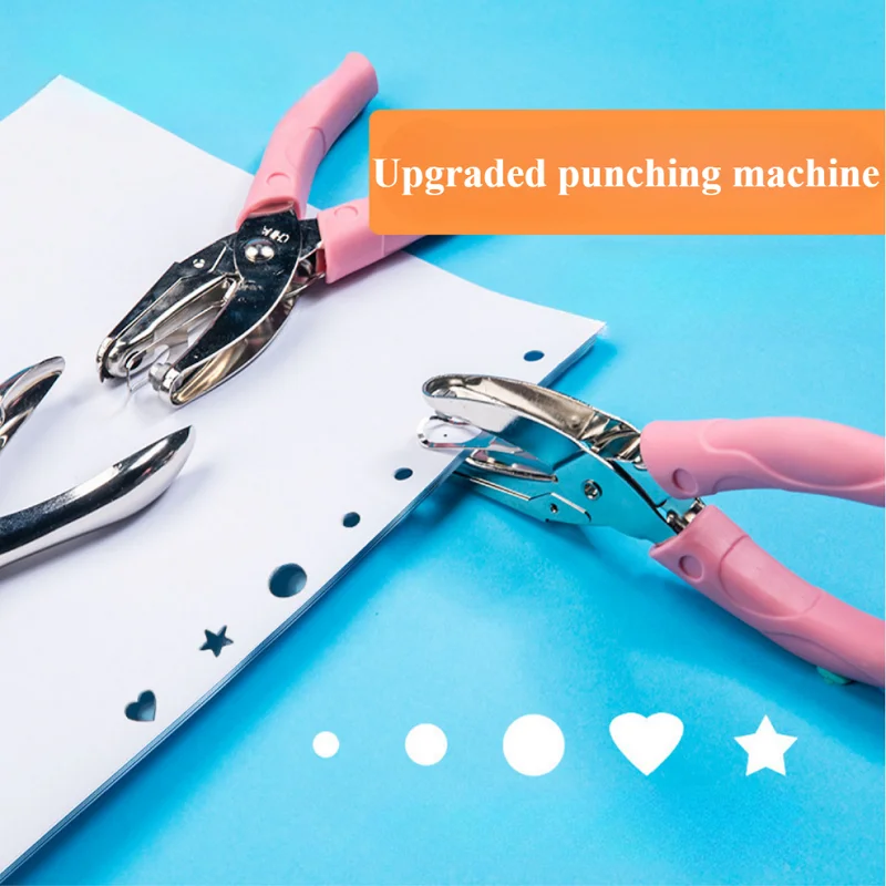 Paper Cutter Hole Punching Tools Paper Craft Punch Single Hole Puncher Scrapbooking Paper Punches Star Heart Circle DIY