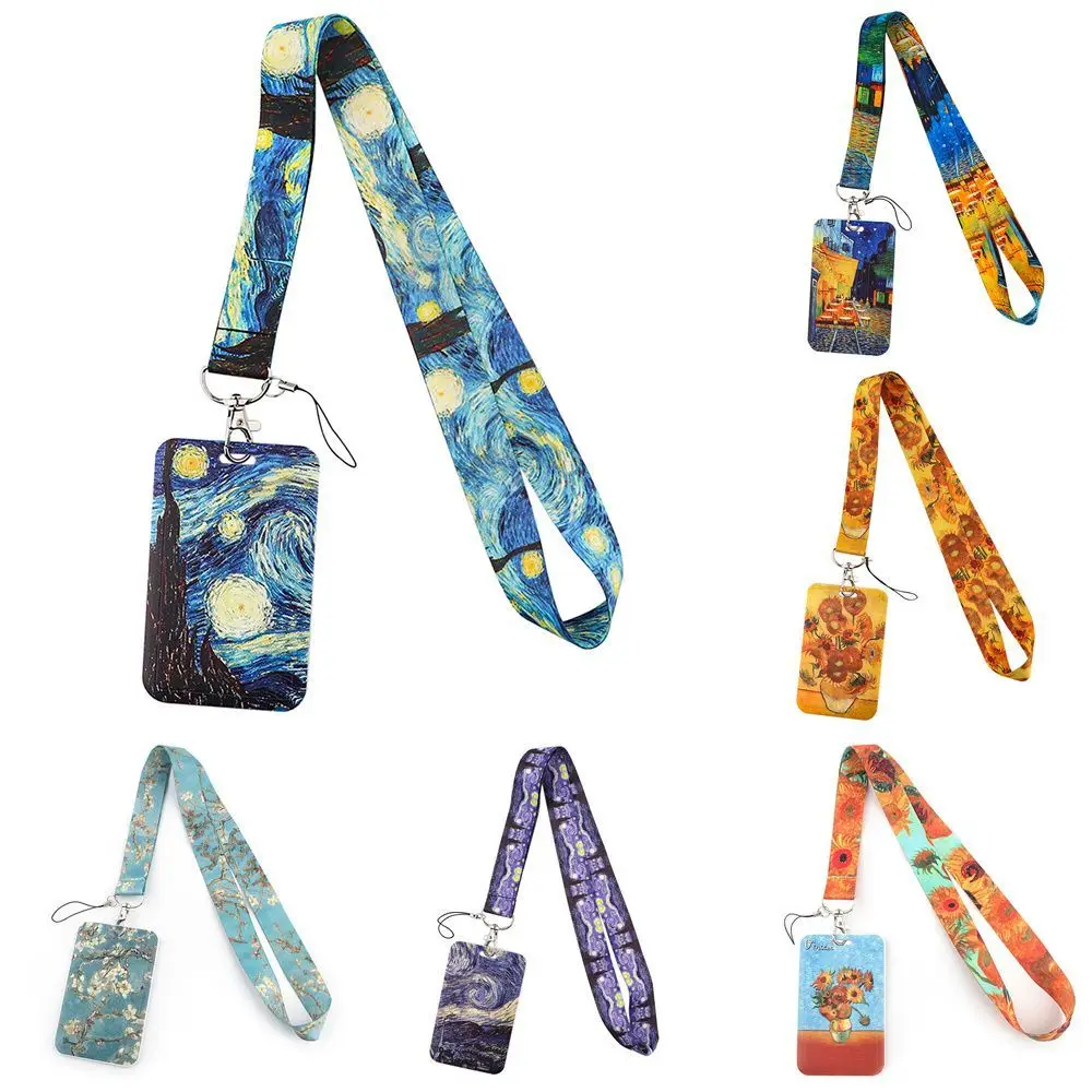 

Gifts Van Gogh Keys Chain Neck Straps Mobile Phone Straps ID Credit Card Cover Art Lanyard Badge Holder