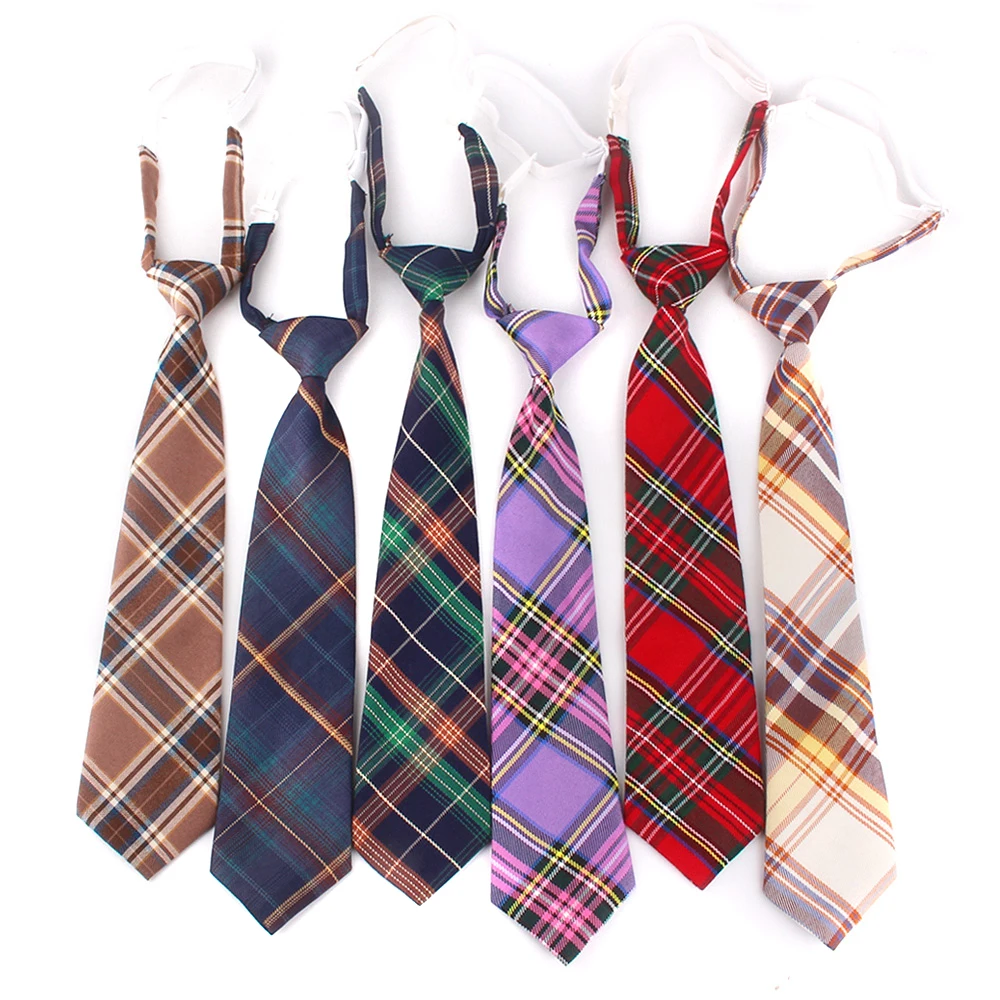 Skinny-Ties-For-Men-Women-Casual-Plaid-Necktie-Suits-Boys-Girls-Ties ...