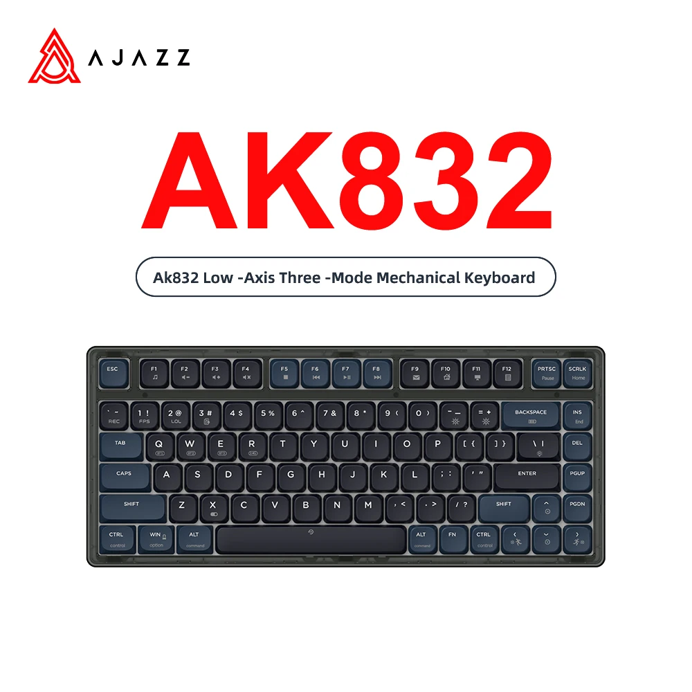 AJAZZ AK832 PRO Wired Mechanical Keyboard 2500mAh Wireless 2.4G