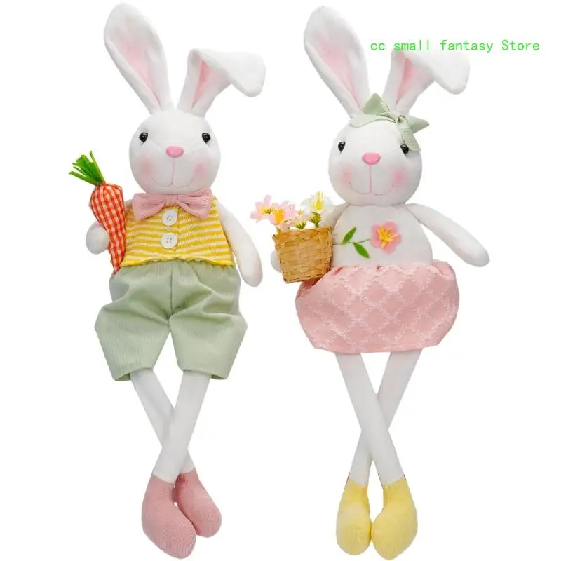 

R3MA Пасхальный кролик с морковью/цветком, подходит для всех возрастов, отлично подходит для декора