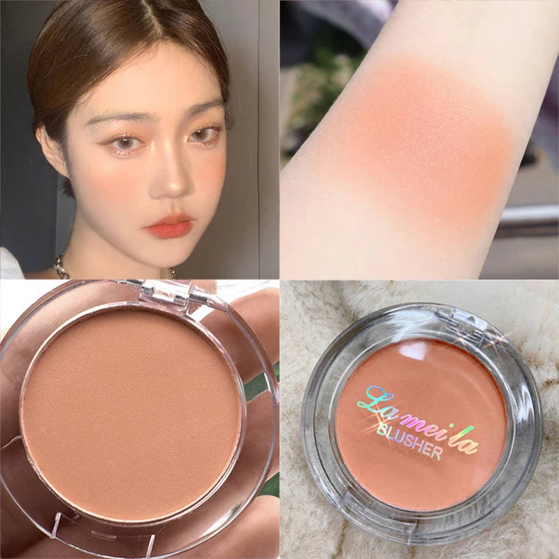 Blush Powder 6 Colors Single Palette Face Cream Concealer Foundation Waterproof Lasting Natural Peach Blusher