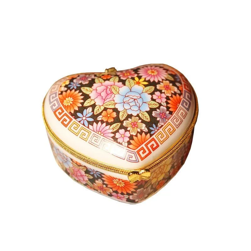 Vintage Chinese Style Lipstick Pot Rouge Ring Jewelry Box Ceramic Pot Mini Bottle Small Cosmetics Face Cream Storage Box ZE72 6