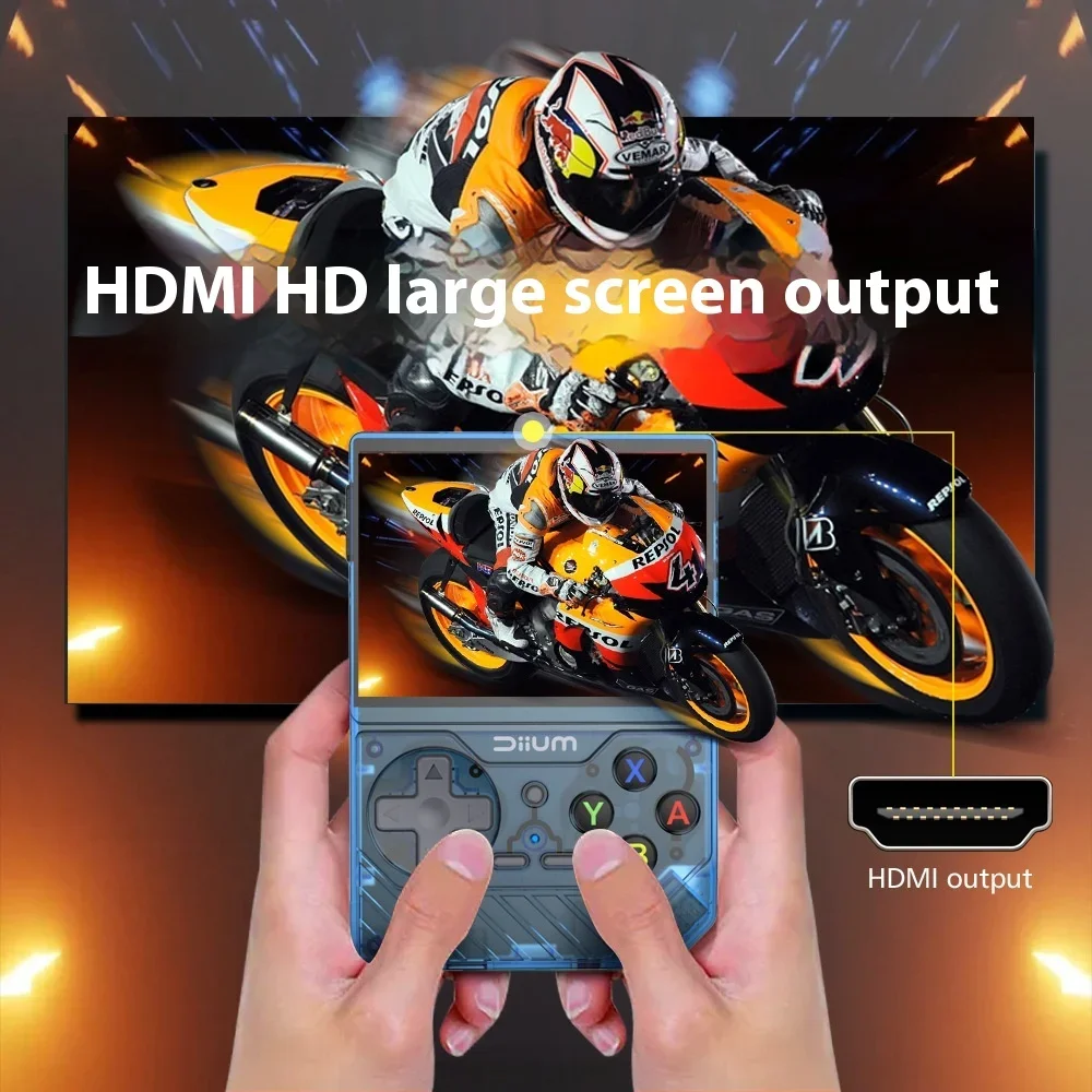 D008 Handheld Game Console Video Game Consoles Open Linux System IPS Screen 3.5 Inch 32Bit ARM 2500mAh Cotex-A7 Gifts D007 Plus
