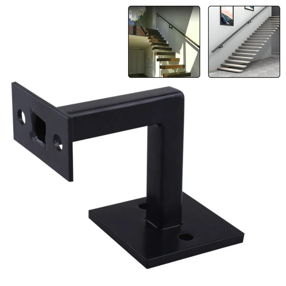 

Stair Handrail Bracket Wall Mounted Brackets Wall Support Hand Rail Balustrade Strong Black Fixed Handrail Holder Hardware