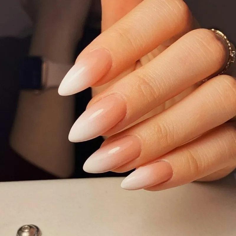 Description Picture 3 of item24PCS Press on Nails Short Almond Medium Fake False Nails With Glue Acrylic Nail Art Nails for Women Girls Almond Nude Gradient