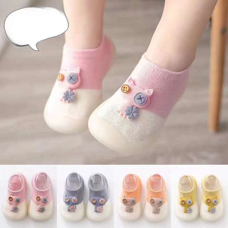 Baby Floor Shoes and Socks Non-slip Soft Sole Breathable Spring and Summer Fashion Cute Baby Indoor and Outdoor Walking Shoes 1