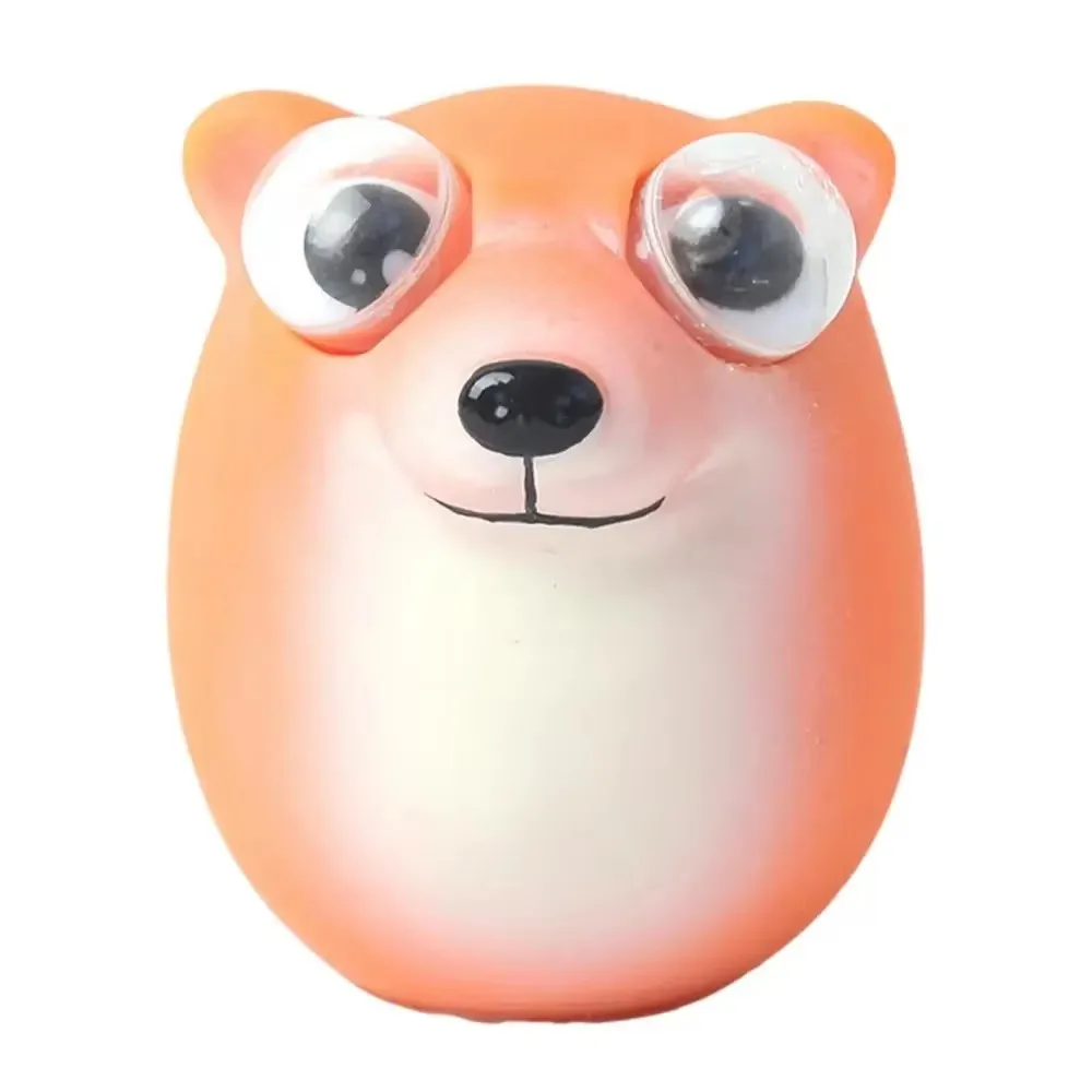 Popping out Eyes Animals Pop out Eyes Portable Dog Figurines Highly Elastic Cretive Gifts for Living Room Bedroom Computer Desk