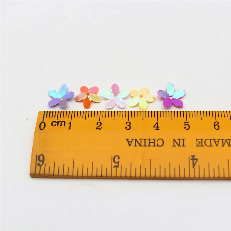 Sequin Embroidery Accessories Sequin Sewing Accessories Sequins for Crafts Sequins Accessories 10mm Cup Five Finger Flower Sequins DIY Sewing Wedding Craft Women's Accessories Sequined Trim 10g