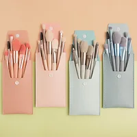 Mini Brush 8-Piece Makeup Bag Portable concealer powder brush set soft fur make-up tool 1