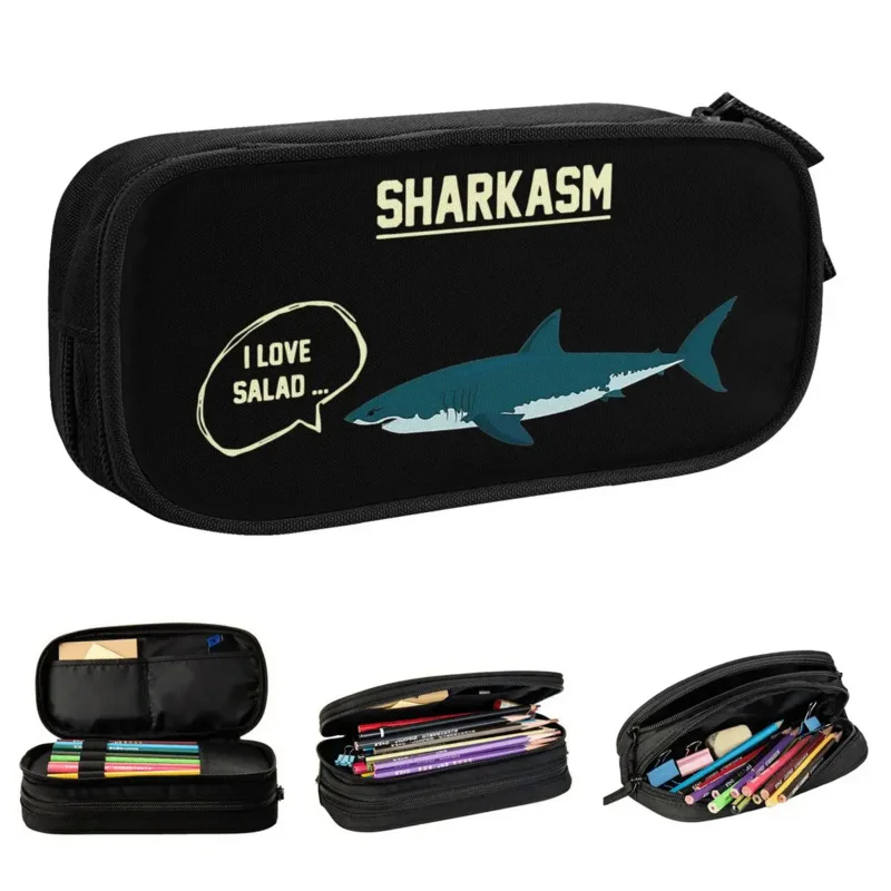

Пеналы Sharkasm Ocean, пеналы с акулами, держатель для ручек для студентов, большие сумки для хранения, ранцы для школьников