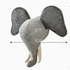 Home Decor Plush Toy Animal Head Wall Hanging Pendant Mural Living Room Bedroom Children's Room 3d Background Wall Decoration 4