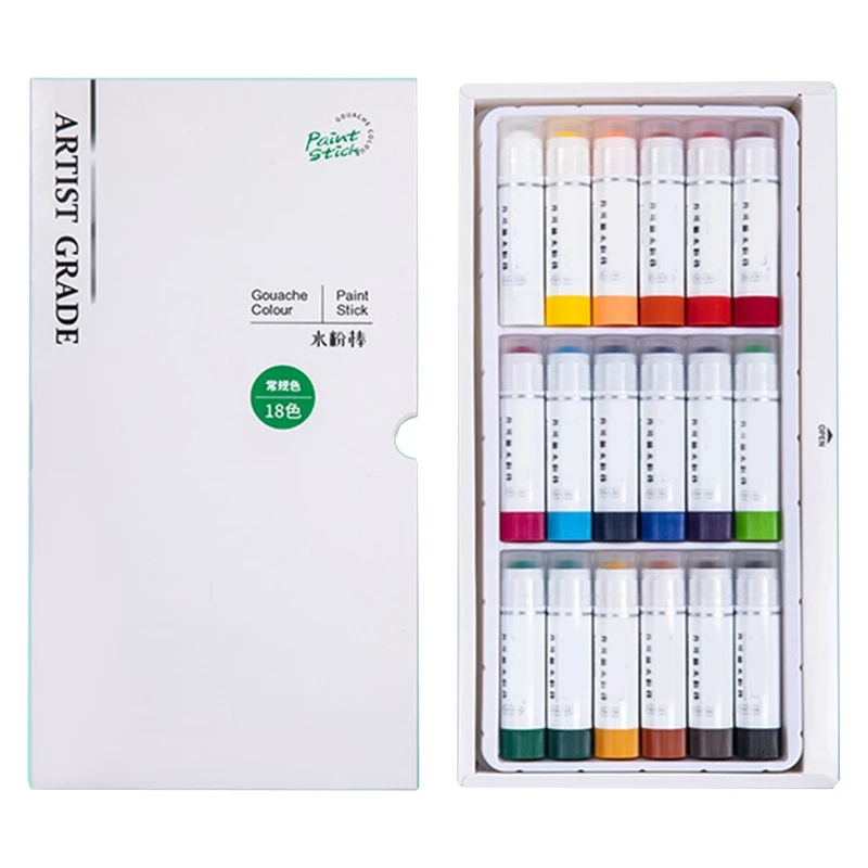 Pro Soft Solid Gouache Paint Sticks Drawing Graffiti Art Crayons Washable Non Toxic for Kids Students Artists Painter