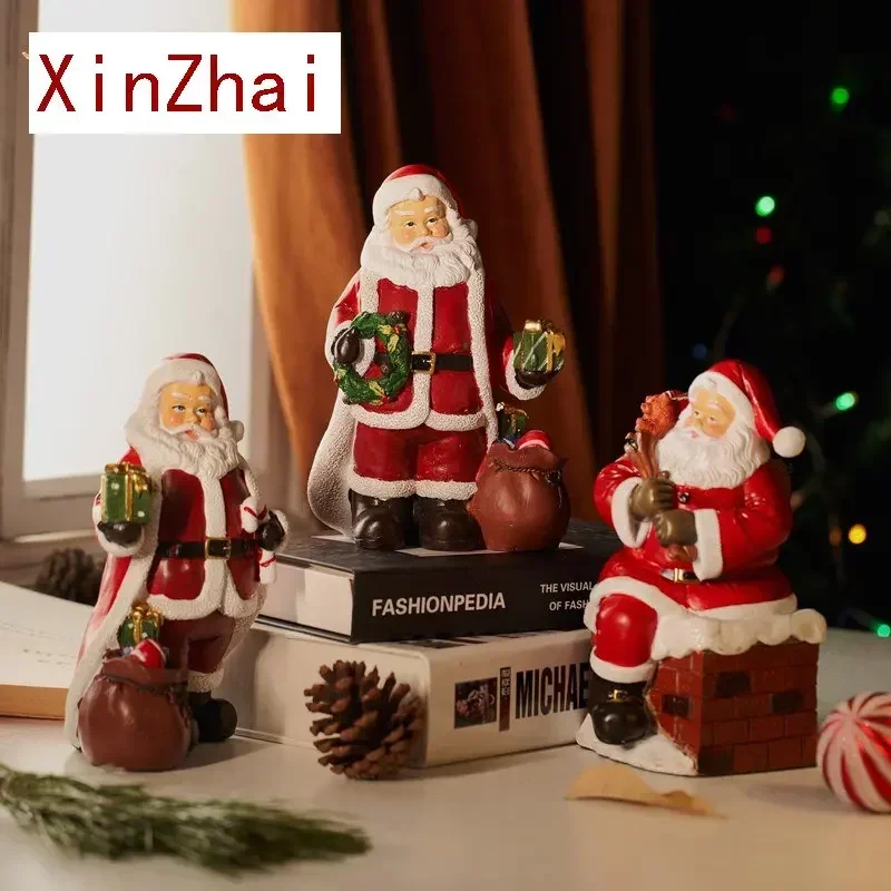 

Vilead 17cm Santa Claus Doll Collection Christmas Decoration Home Indoor Accessories Ornament Statue House Family Children Gift