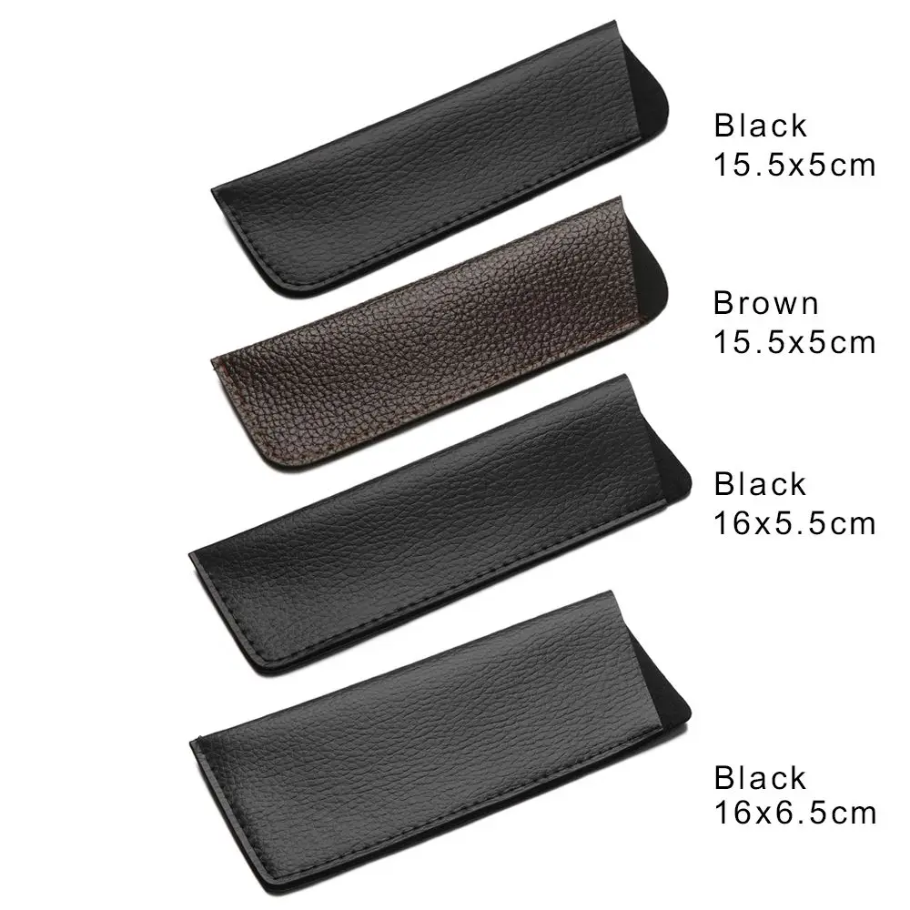 1Pcs Soft Leather Reading Glasses Bag Case Waterproof Solid Sun Glasses Pouch Simple Eyewear Storage Bags Eyewear Accessories