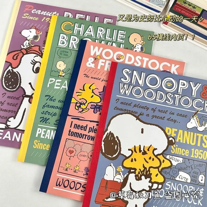 

Блокнот арахис Kawali Snoopy, Чарли Вудсток, блокнот B5, блокнот, утолщенный блокнот, Мультяшные канцелярские принадлежности для студентов, игрушки в подарок