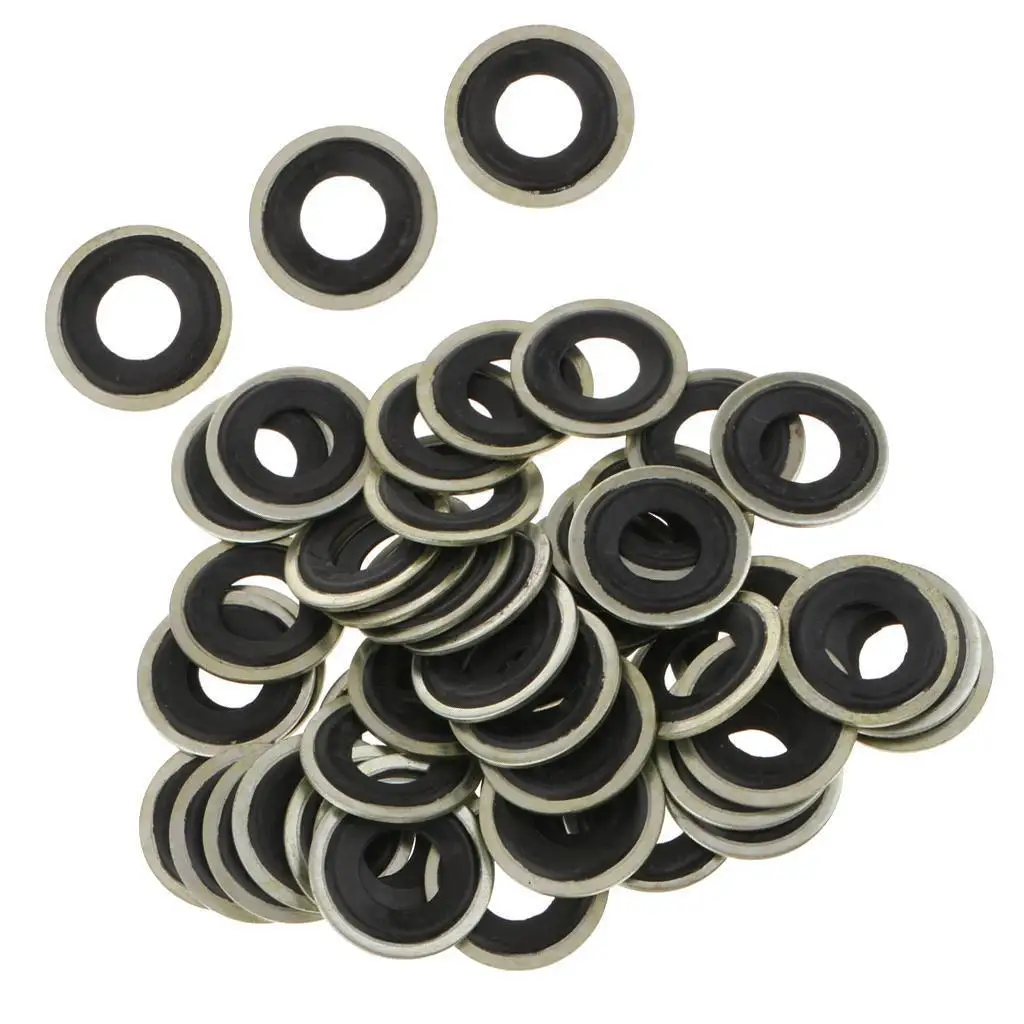 50pcs/Set 24571185 Plug Drain Washer Oil Gasket Seal Fit Chevrolet
