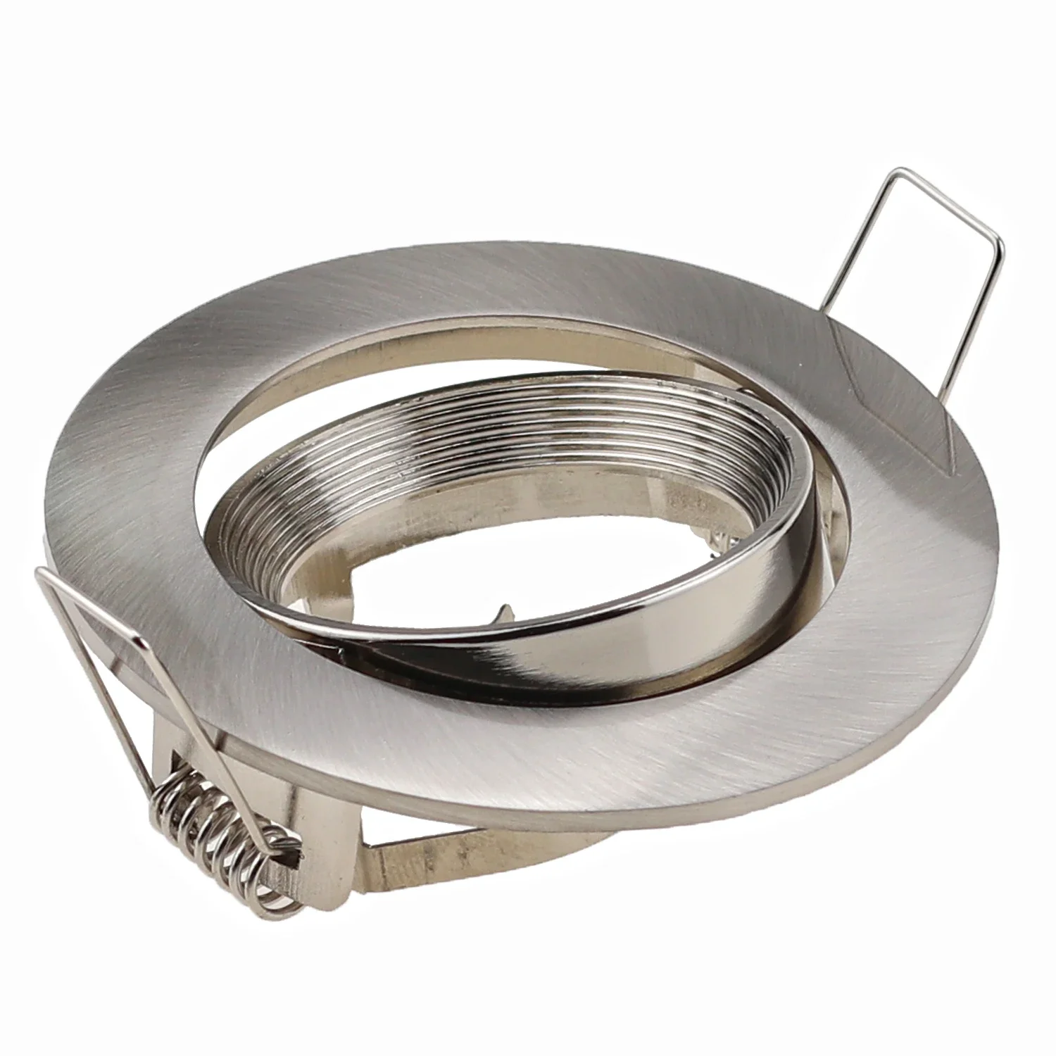 GU10 MR16 Bulbs Fitting Round Spotlights Frame White Nickel Ceilling Led Recessed Fixtures for