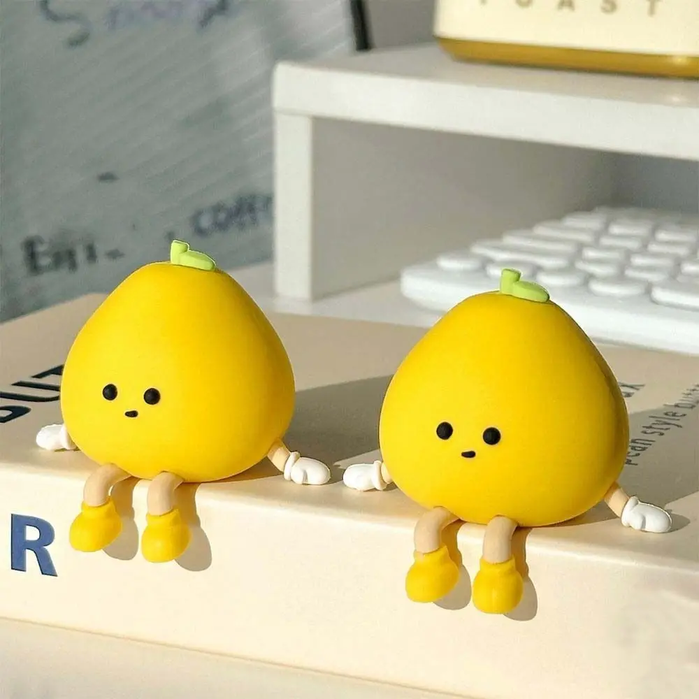 Hanging Doll Pomelo Ornament Petite Funny Mini Resin Doll Wealth Crafts Miniature Cartoon Pomelo Ornaments Desk Decor