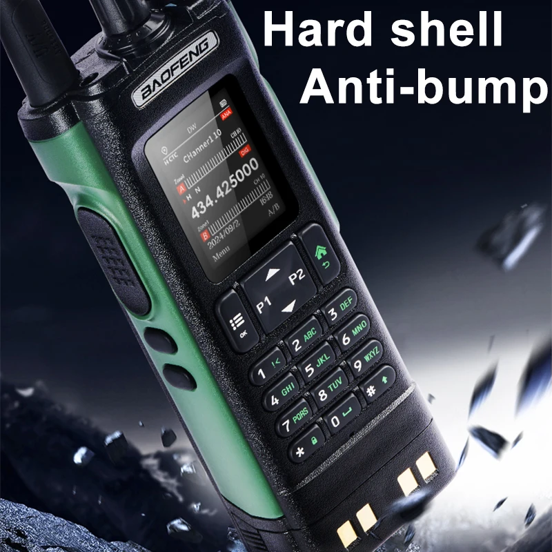 2PCS BAOFENG UV-32 GPS 10W Walkie Talkies Long Range Bluetooth Phone APP Programming 999CH Multi Band Fast Scan Frequency Type-C 6