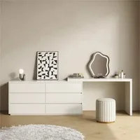 Coiffeuse, simple et moderne, table de maquillage, casier de rangement, plusieurs tailles disponibles, adaptée au dressing de chambre à coucher 1
