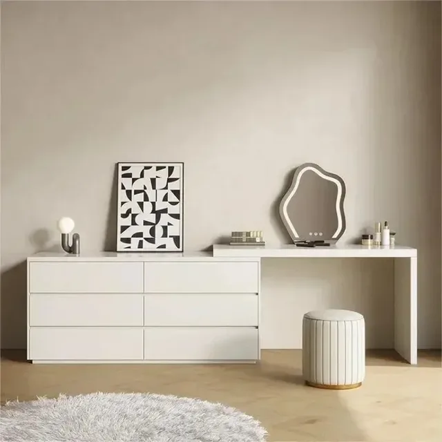 Coiffeuse, simple et moderne, table de maquillage, casier de rangement, plusieurs tailles disponibles, adaptée au dressing de chambre à coucher 1