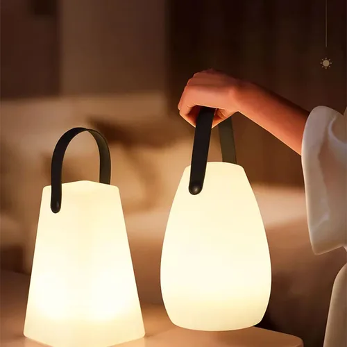 LED 리모컨 충전 야간 조명, 휴대용 수면 조명, 원형 가정용 분위기 침대 옆 조명, 야외 캠핑 조명 2