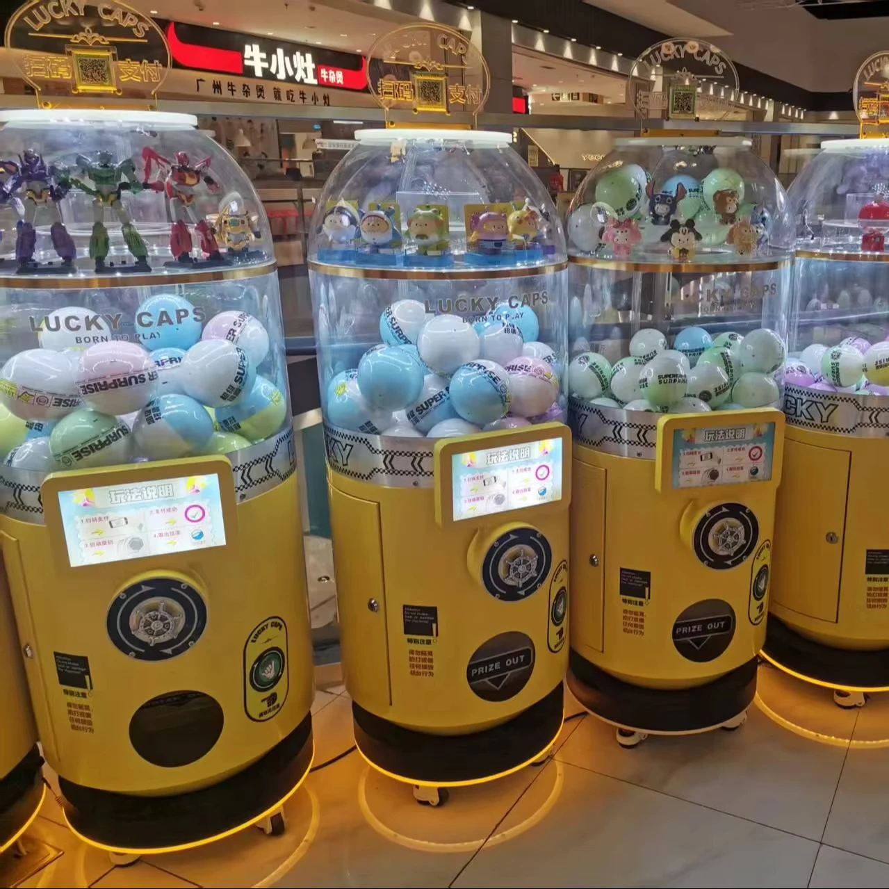 Popular Coin-Operated Vending Machine for Kids Gachapon Toy with Balls Twist Game Fun Amusement Machine