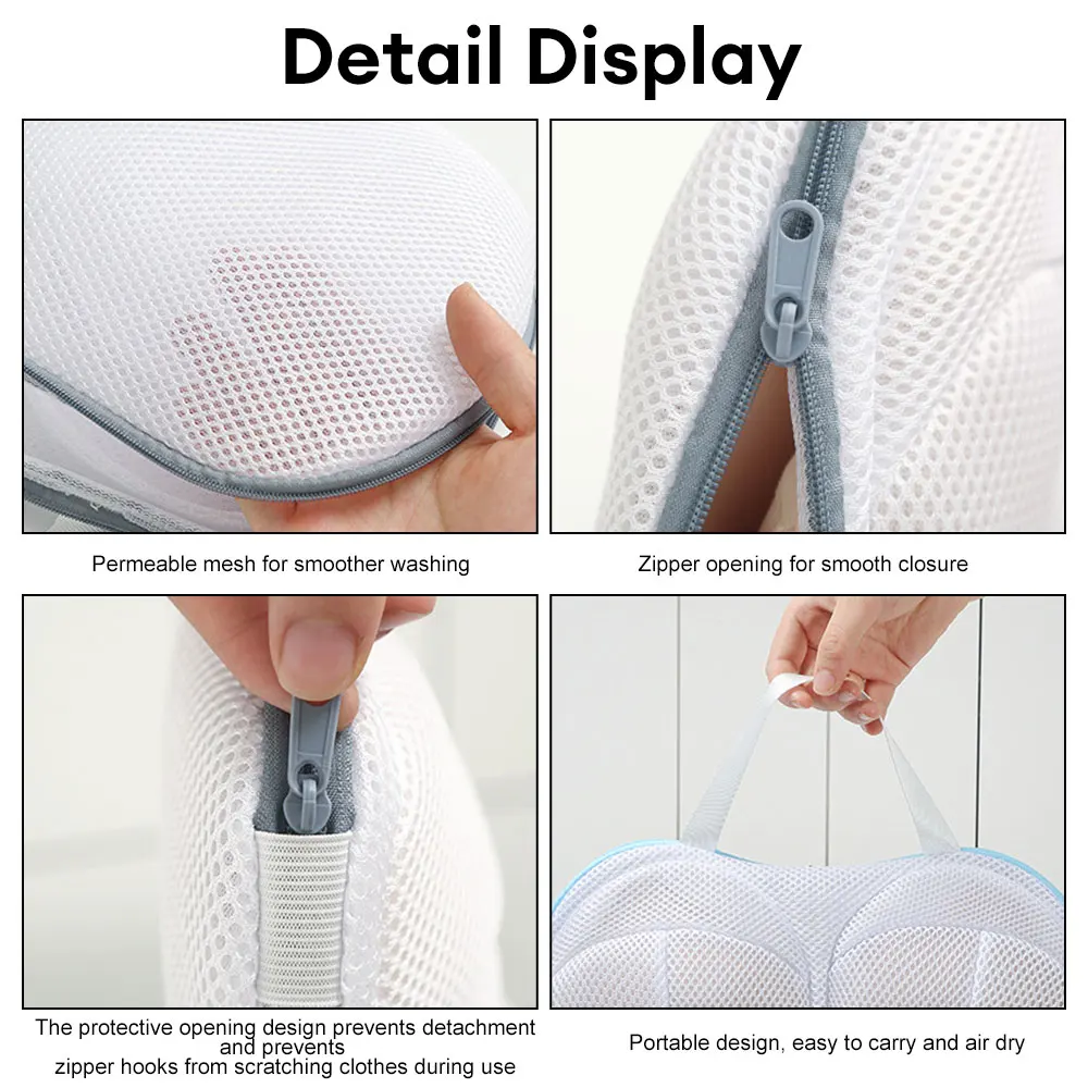 Anti-deformation Bra Mesh Bag Machine-wash Special Polyester Bags Laundry Brassiere Bag Cleaning Underwear Sports Sports Bra 6