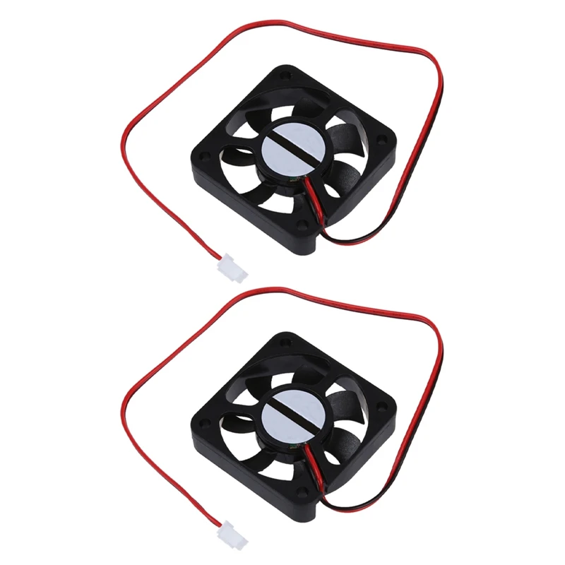 

New 2X DC 12V 2 Pins Connector Brushless Cooling Fan 50Mm X 50Mm X 10Mm