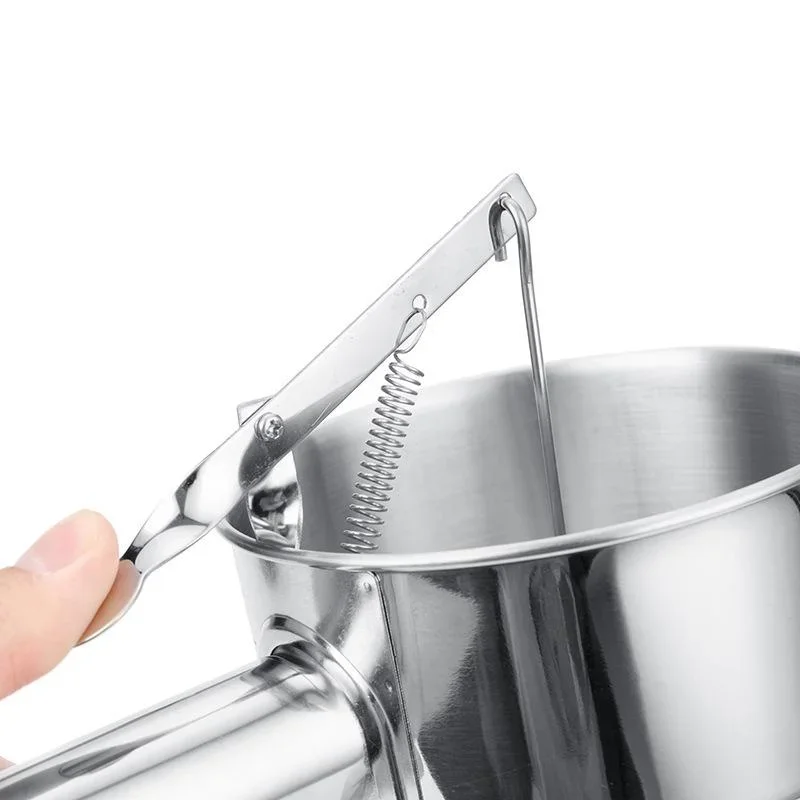 600/1200ML Oil Bucket with Holder Stainless Steel Funnel Dispenser Cupcake Pancake Batter Octopus Ball Kitchen Baking Tool