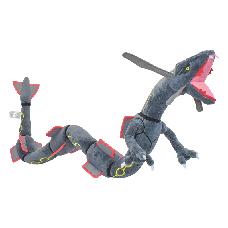 Glänzende Rayquaza-Plüschtiere, Stofftier-Spiel als Sammlergeschenk, weiche Plüschtiere, niedliche Cartoon-Figur, Schwarz, 30,5 cm – Detail 3
