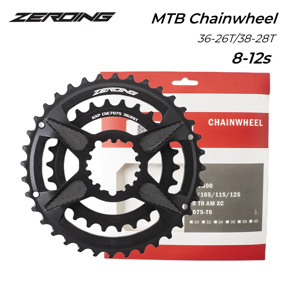 

ZEROING GXP MTB велосипедная цепь 2x10/11/12s цепи 36-26T 38-28T двойной диск CNC для SRAM 11/12S NX XX XO GX GXP11