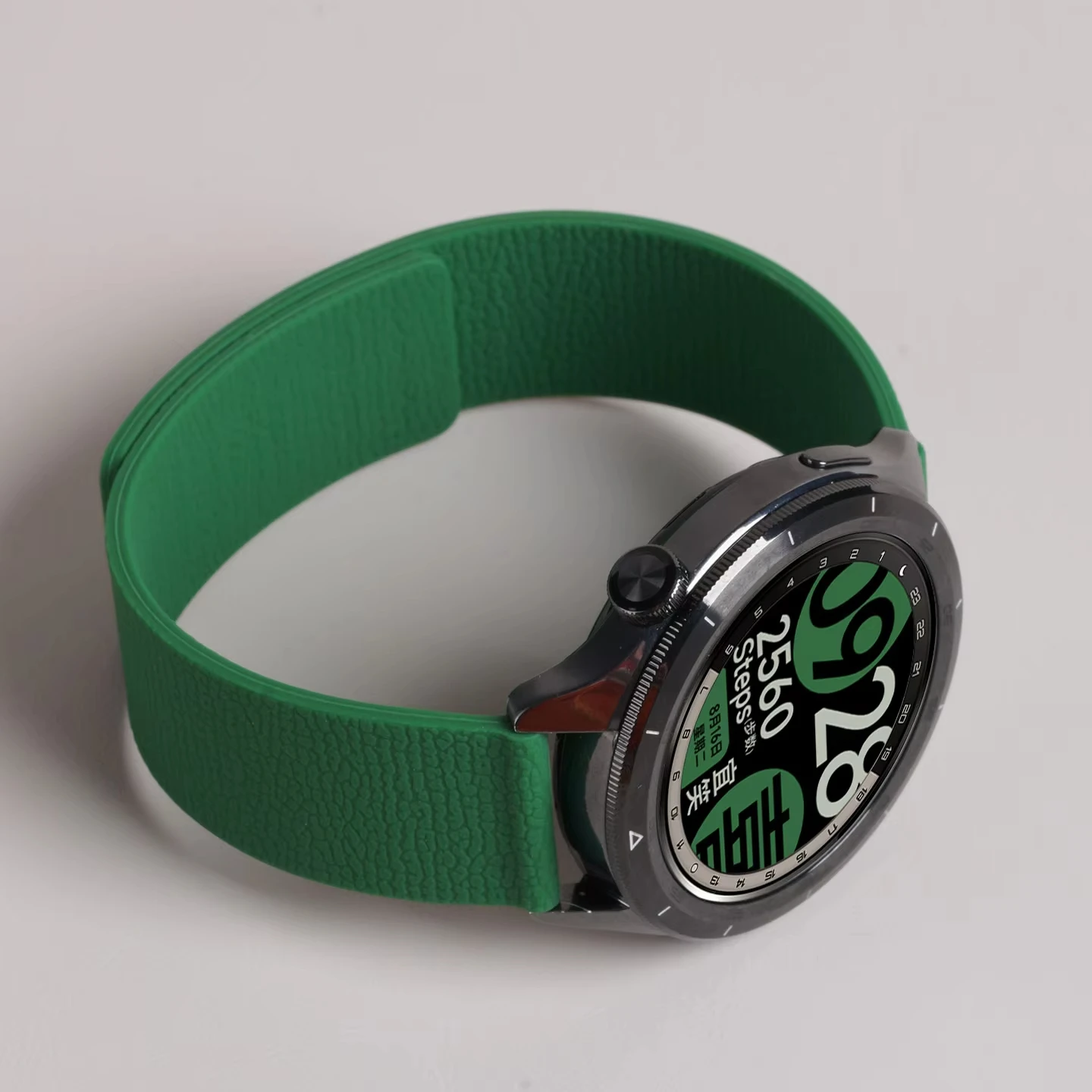 Magnetic Loop Silicone Lychee Pattern Bracelet Strap, 18mm-22mm